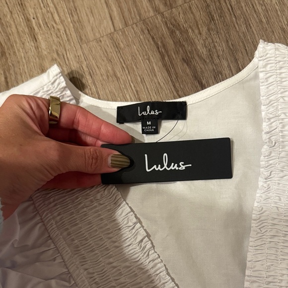 Lulu's Cream Ruffle Blouse - Picture 2 of 3